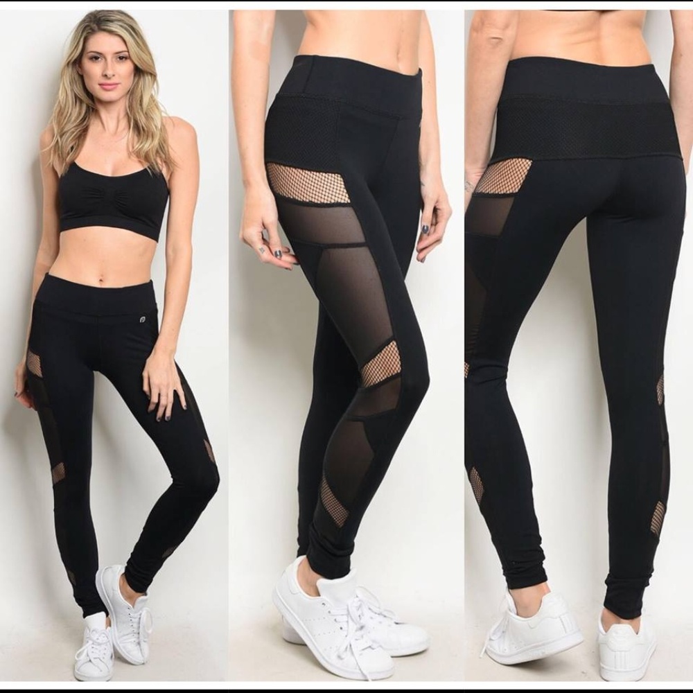 NEW ARRIVAL!! Black Mesh Athletic Leggings